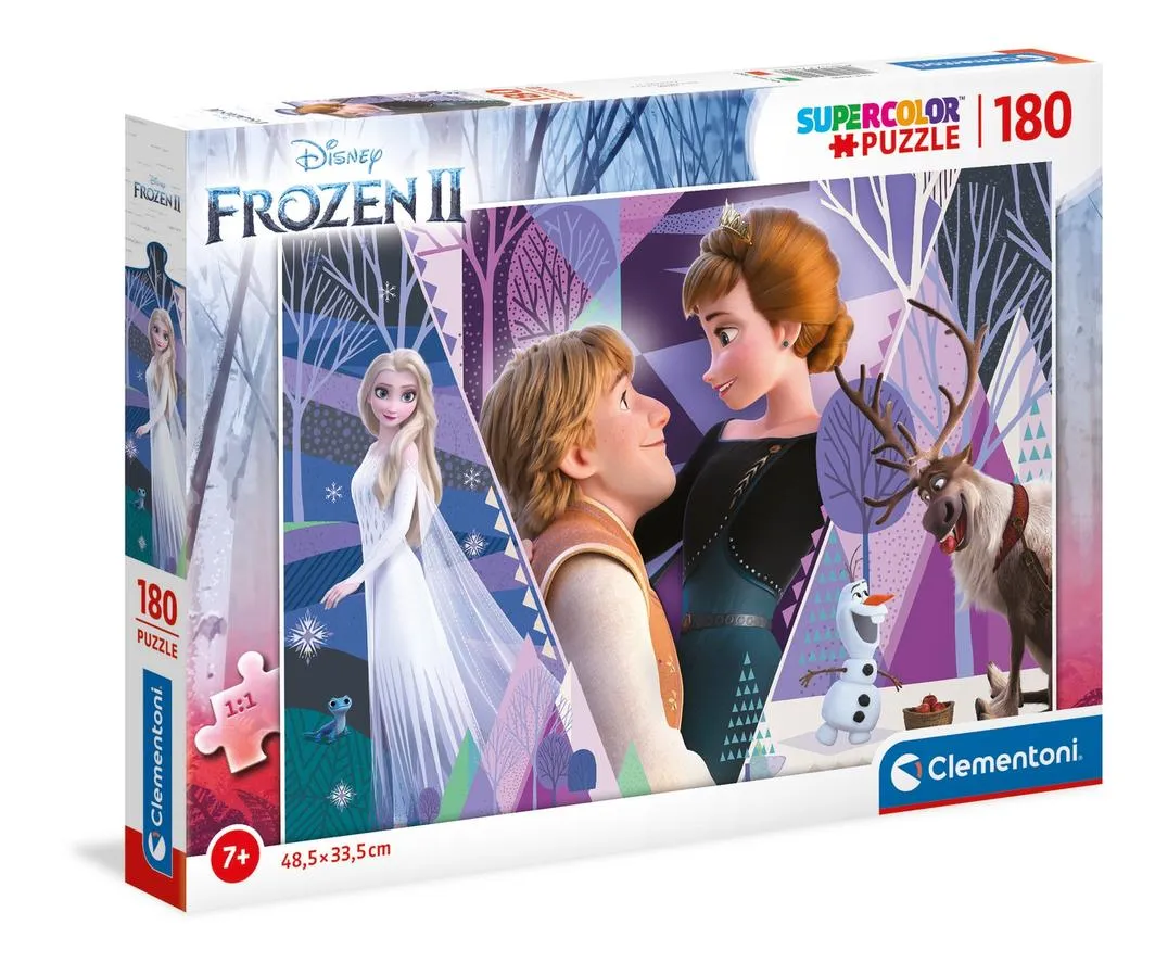 Clementoni 180 Piece SupeRColor Puzzle Frozen II Elsa Kristoff Anna Olaf Sven