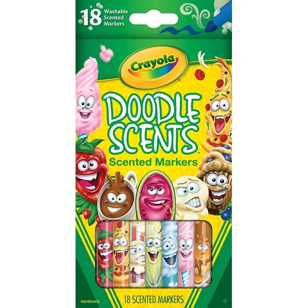 CRAYOLA DOODLE SCENTS WASHABLE MARKERS 18 PACK