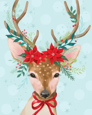 Diamond Art Christmas Reindeer 40cm X 50cm