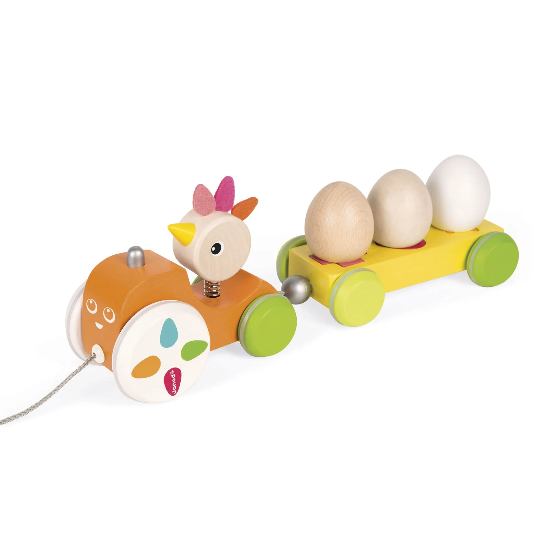 Janod Zigolos Pull Along Tractor Hen