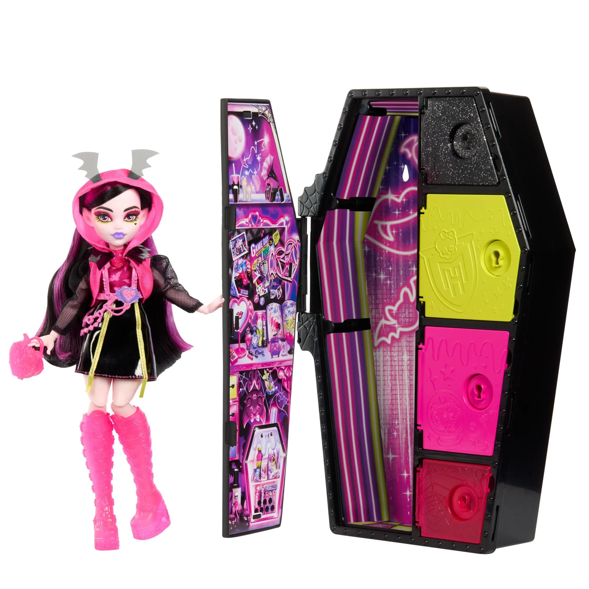 Monster High Skulltimate Secrets Neon Frights Doll - Draculaura