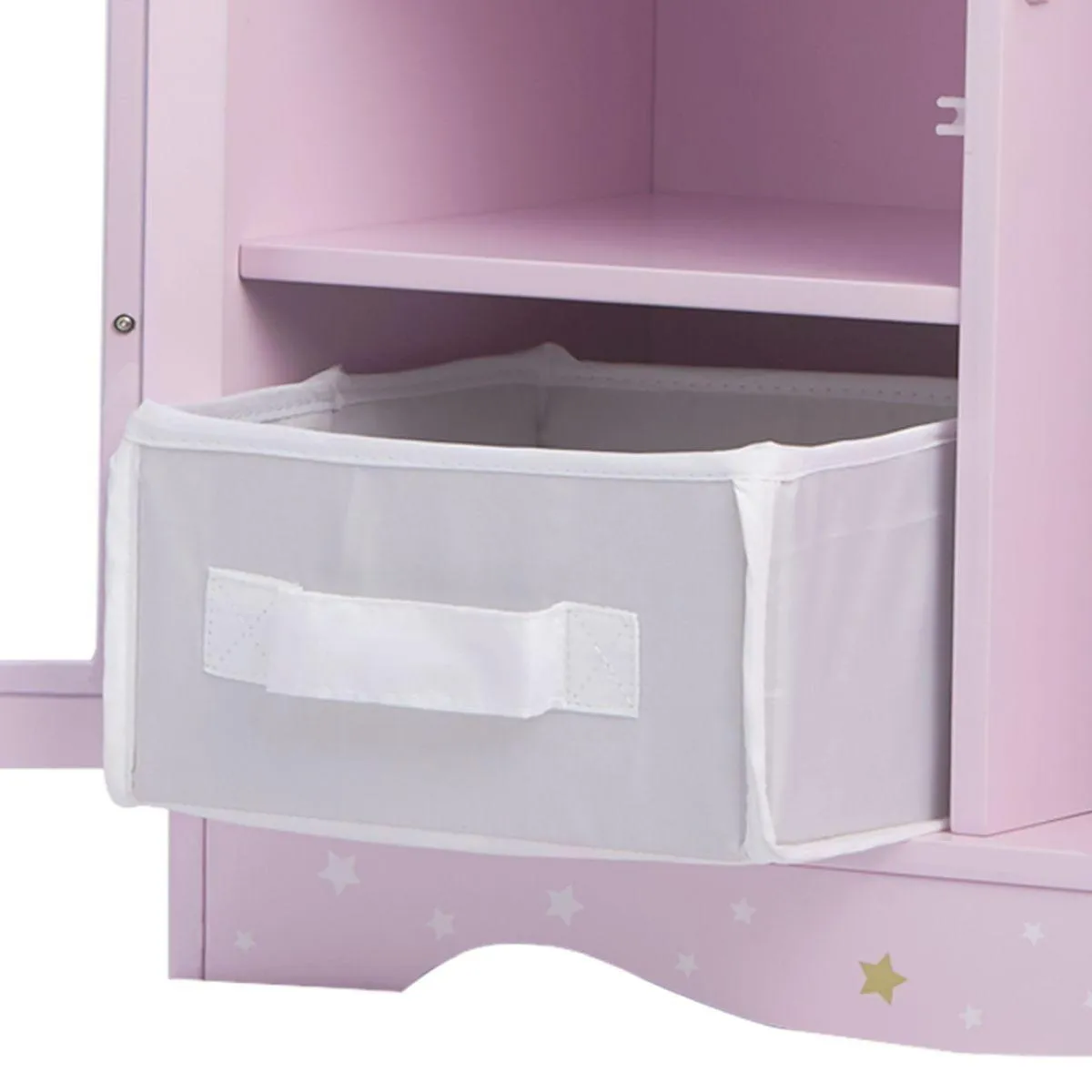 Teamson USA Twinkle Stars Princess 18-inch Doll Fancy Closet with 3 Hangers