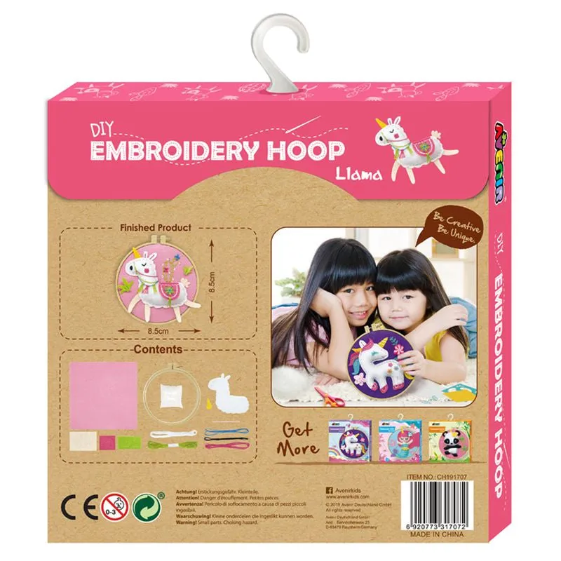 Avenir Diy Embroidery Hoop Llama