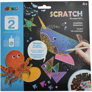 Avenir Scratch Art Level 2 Shapes Ocean Life
