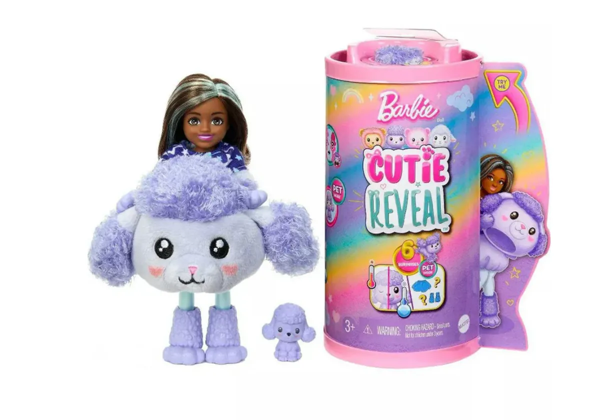 Barbie Chelsea Cutie Reveal Cozy Cute Tees Series Poodle Doll