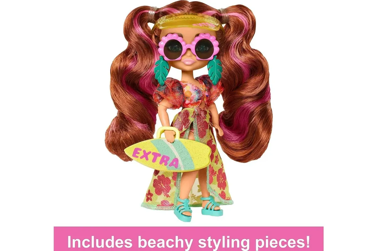 Barbie Extra Minis Doll Fly Pink Flower Skirt