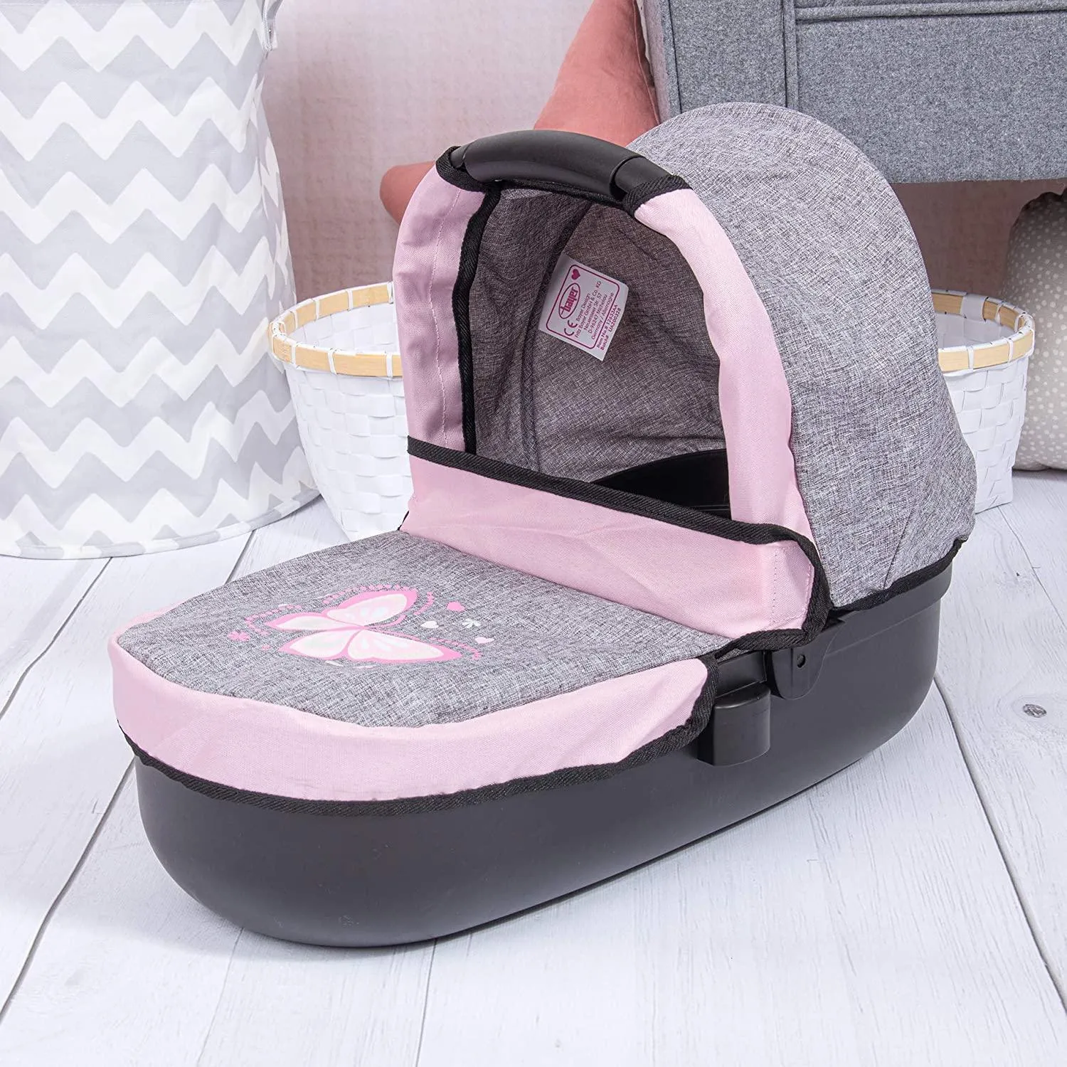 Bayer Design Doll's Pram Style with Attachable Doll Bag