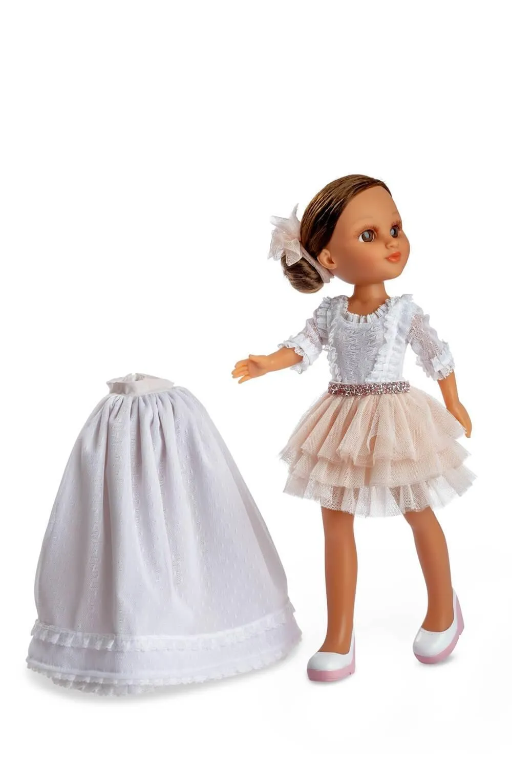 Berjuan 16002 Christening 2 Dresses Doll 50cm - White
