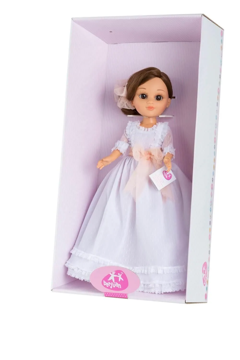 Berjuan 16002 Christening 2 Dresses Doll 50cm - White