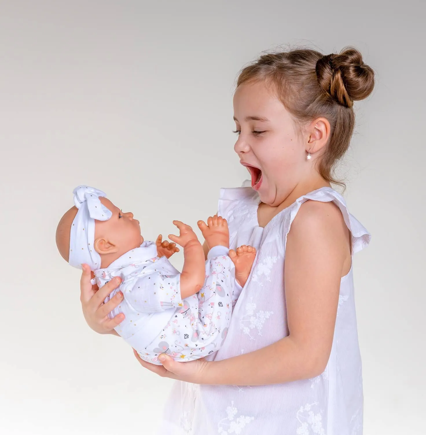 Berjuan 8206 Sweet Reborn Interactive Baby Doll 50cm With Sounds and Gestures