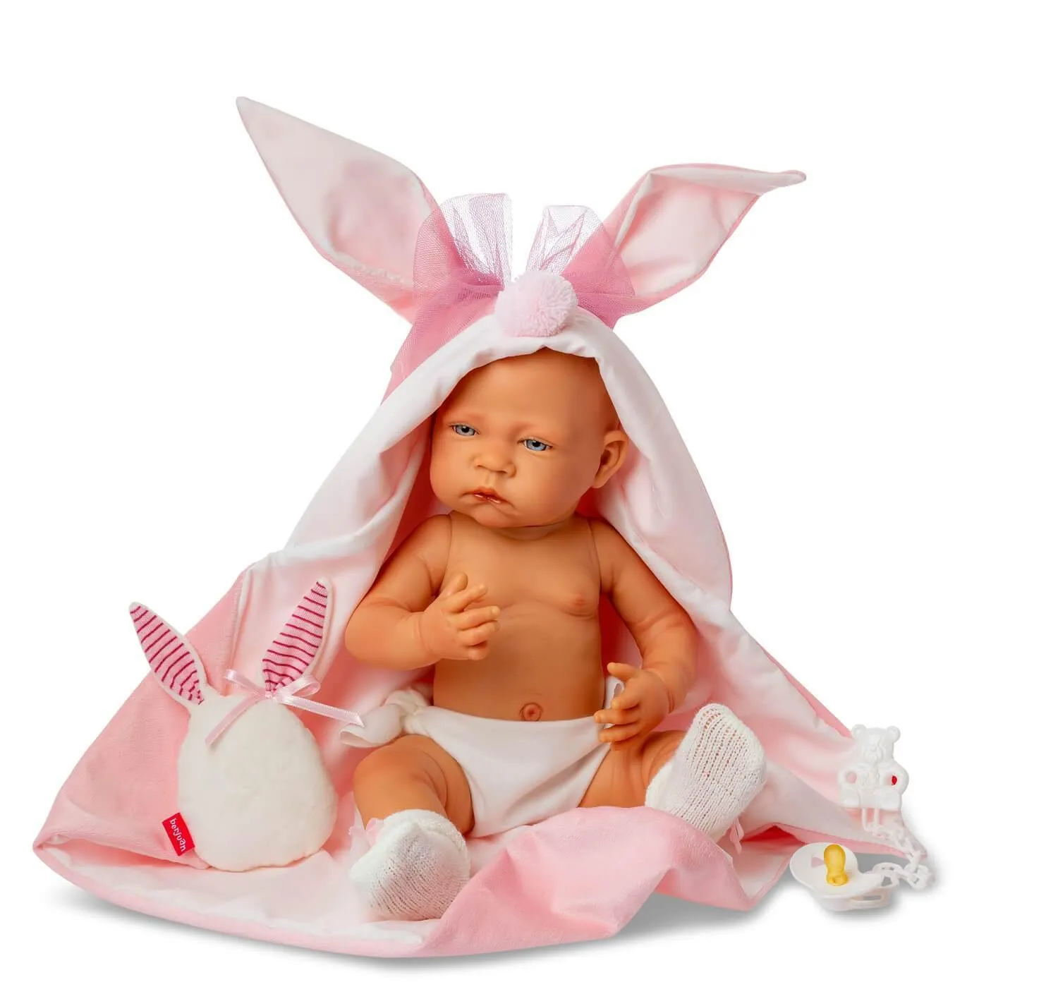 Berjuan New Born Doll 34cm Gift Set - Pink or Blue