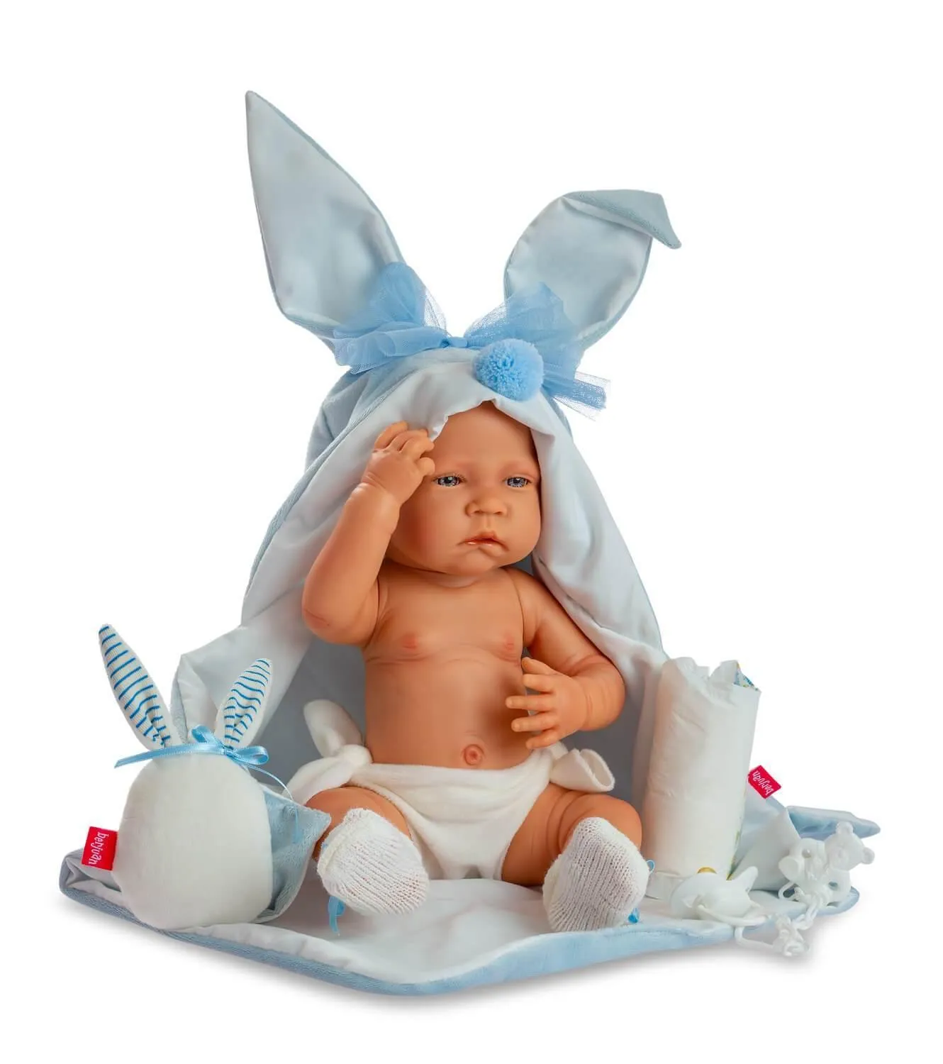 Berjuan New Born Doll 34cm Gift Set - Pink or Blue
