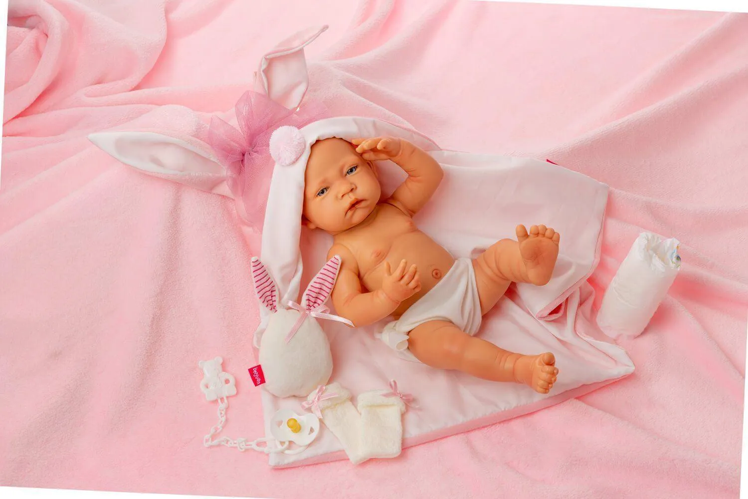 Berjuan New Born Doll 34cm Gift Set - Pink or Blue