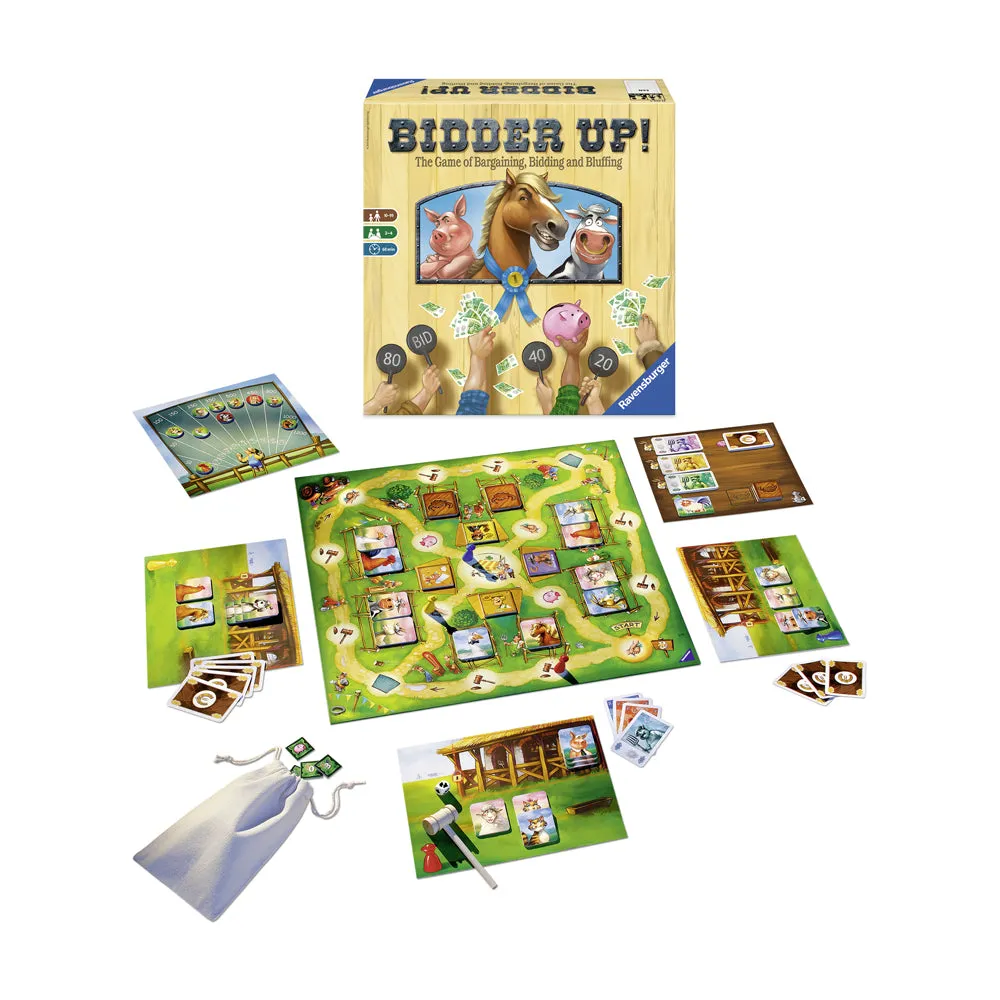 Bidder Up! Dual-Level Strategy Auction Board Game by Ravensburger
