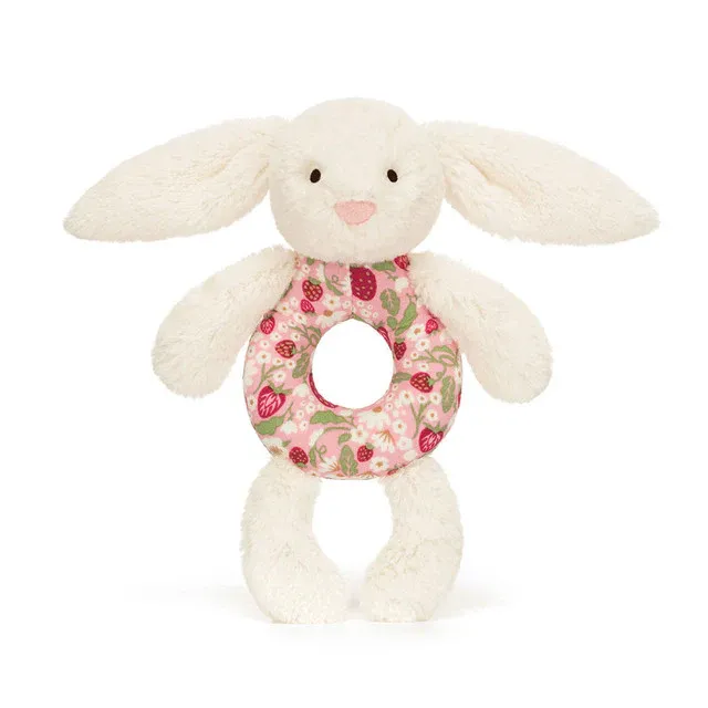 Blossom Cream Bunny "Berry" Ring Rattle