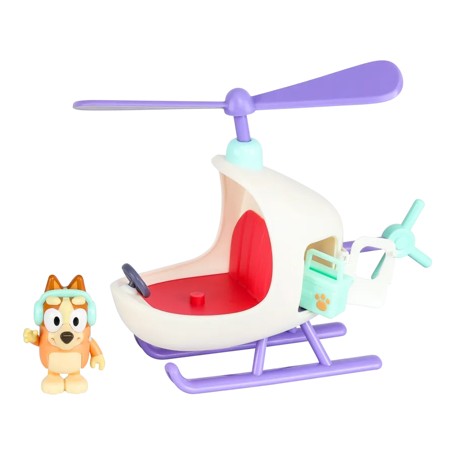 Bluey Series 9 Vehicle And Figure - Bingo's Helicopter