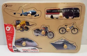 Classic World Vehicles Puzzle With Knobs
