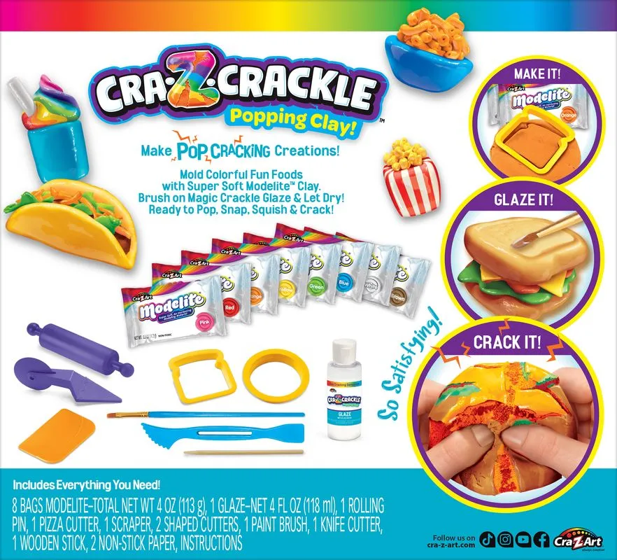 Cra-Z-Art Cra-Z-Crackle Popping Clay Create & Crack Fun Foods
