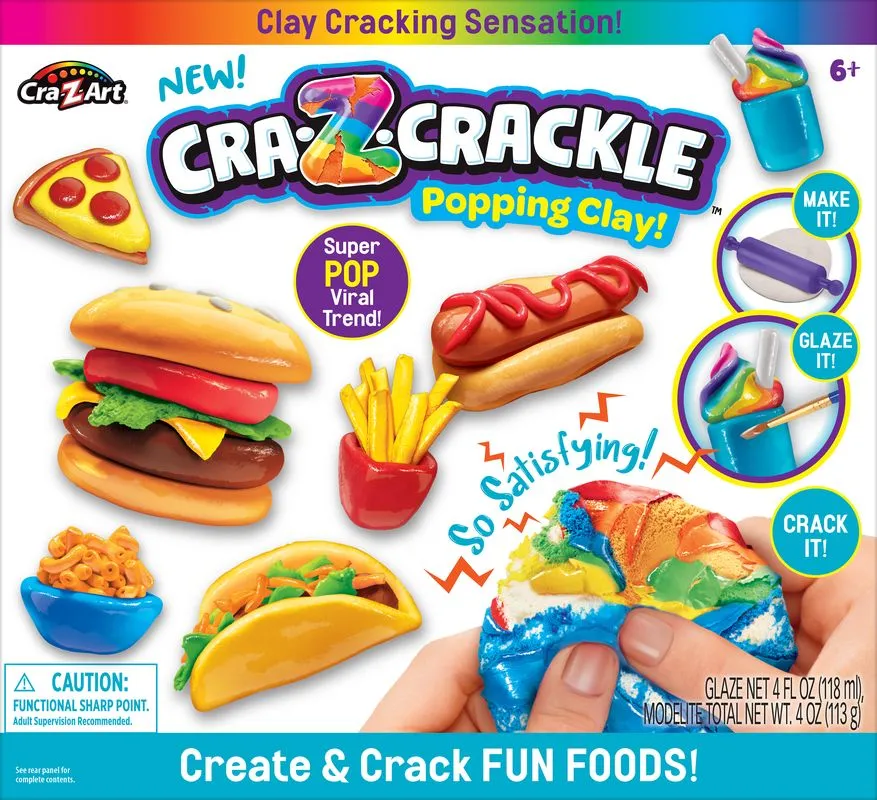 Cra-Z-Art Cra-Z-Crackle Popping Clay Create & Crack Fun Foods