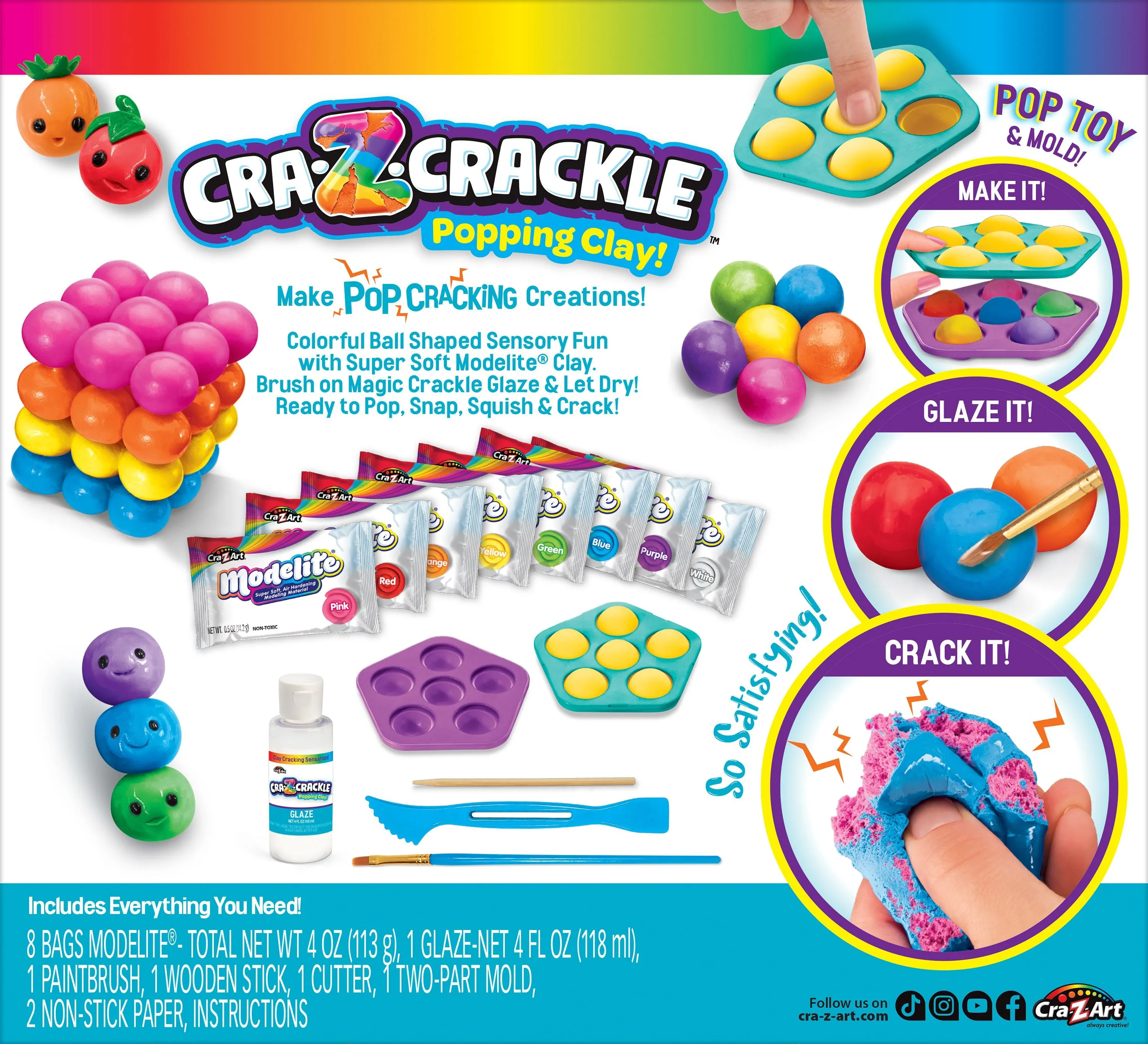 Cra-Z-Art Cra-Z-Crackle Popping Clay! Pop-Mazing Super Sensory!