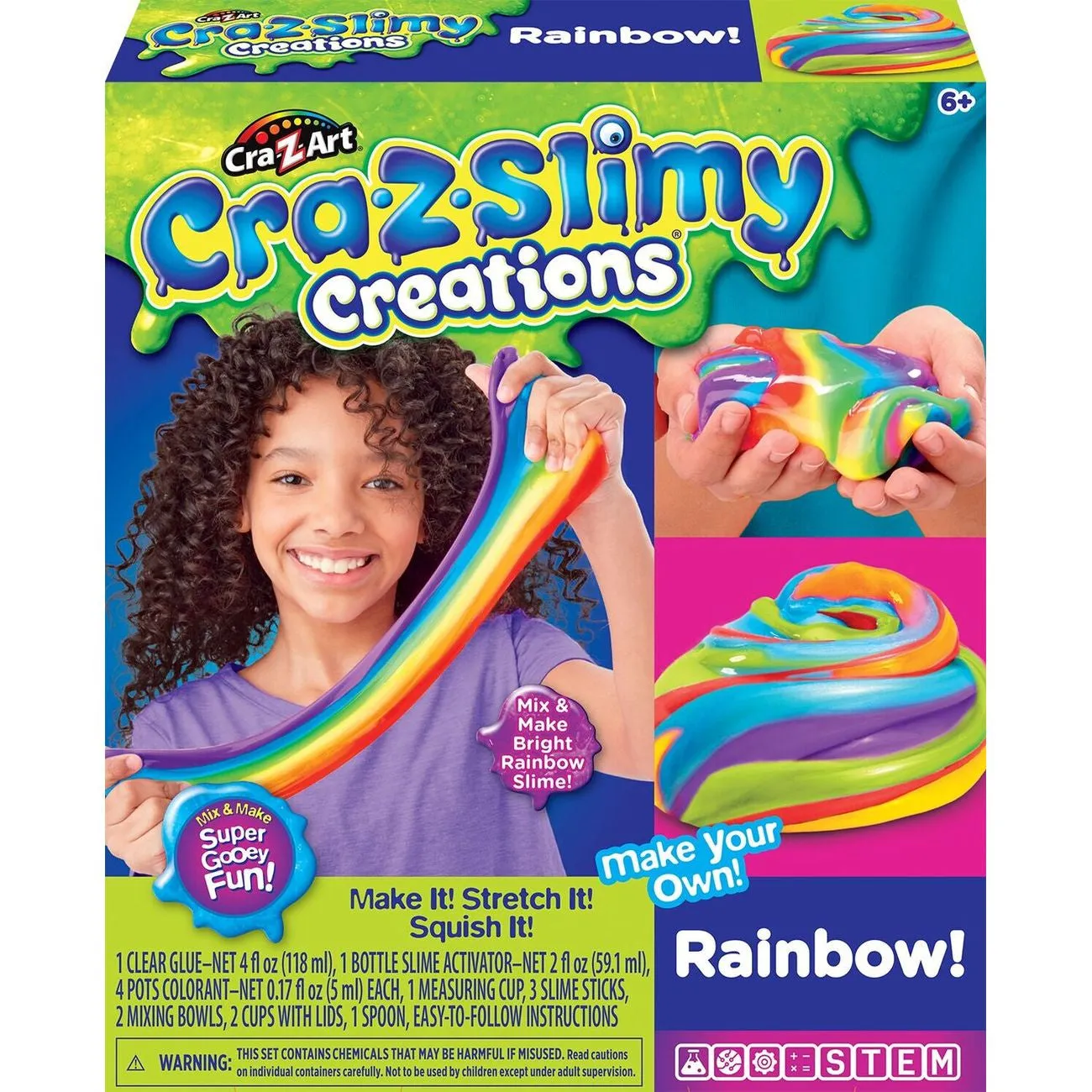 Cra-Z-Art Cra-Z-Slimy Creations Rainbow Slime Medium Box