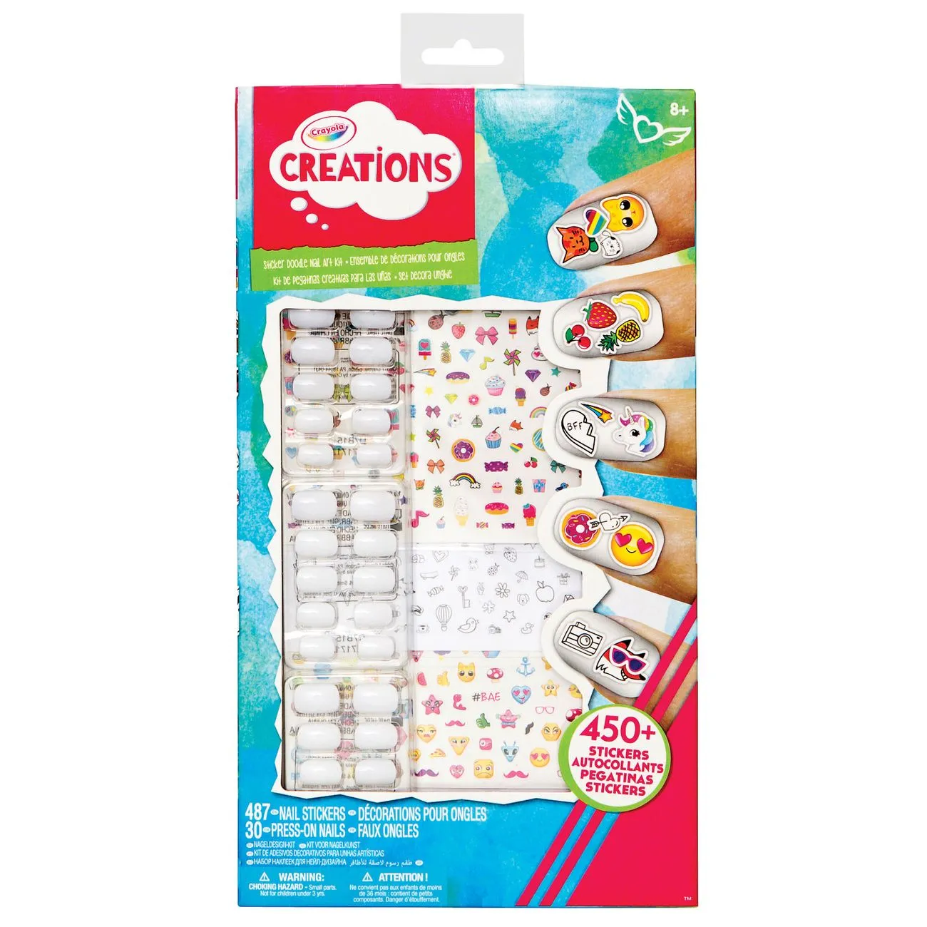 CRAYOLA CREATIONS STICKER DOODLE NAIL ART KIT