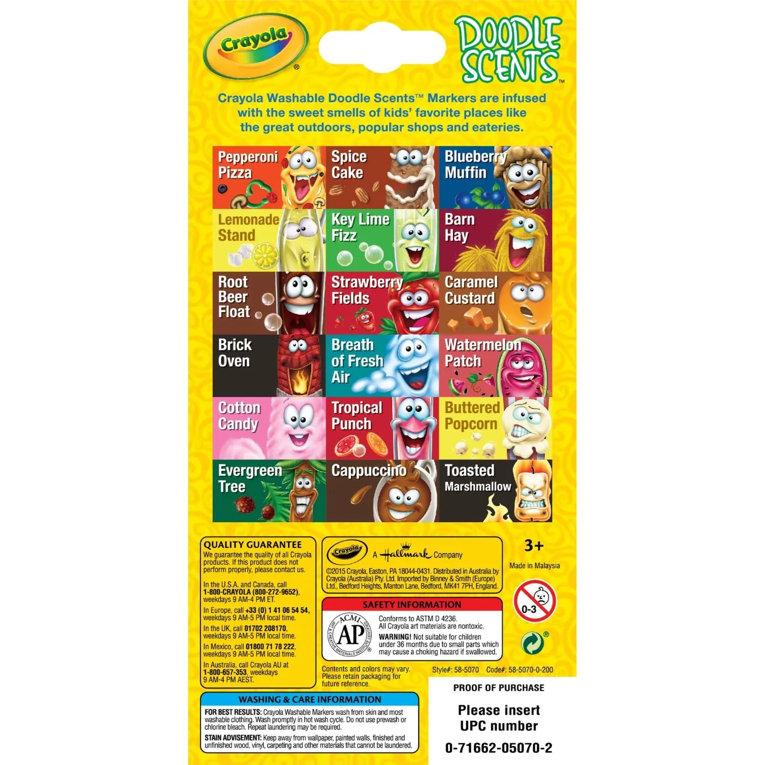Crayola Doodle Scents Washable Scented Markers 18 Pack