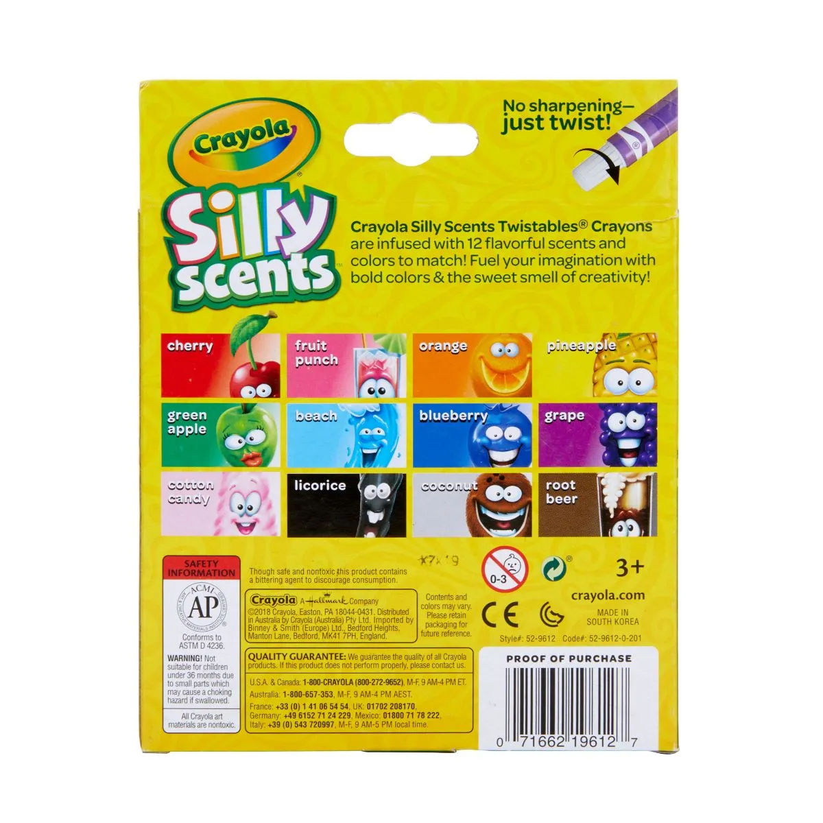 Crayola Silly Scents Twistable Crayons 12 Pack
