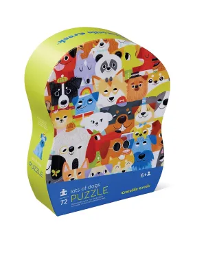 Croc Creek 72Pc Jr. Shaped Box Puzzle Lots Of Dogs