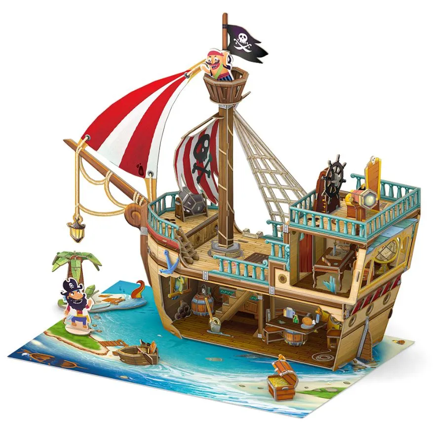 Cubic Fun 3D Puzzle Pirate Treasure Ship