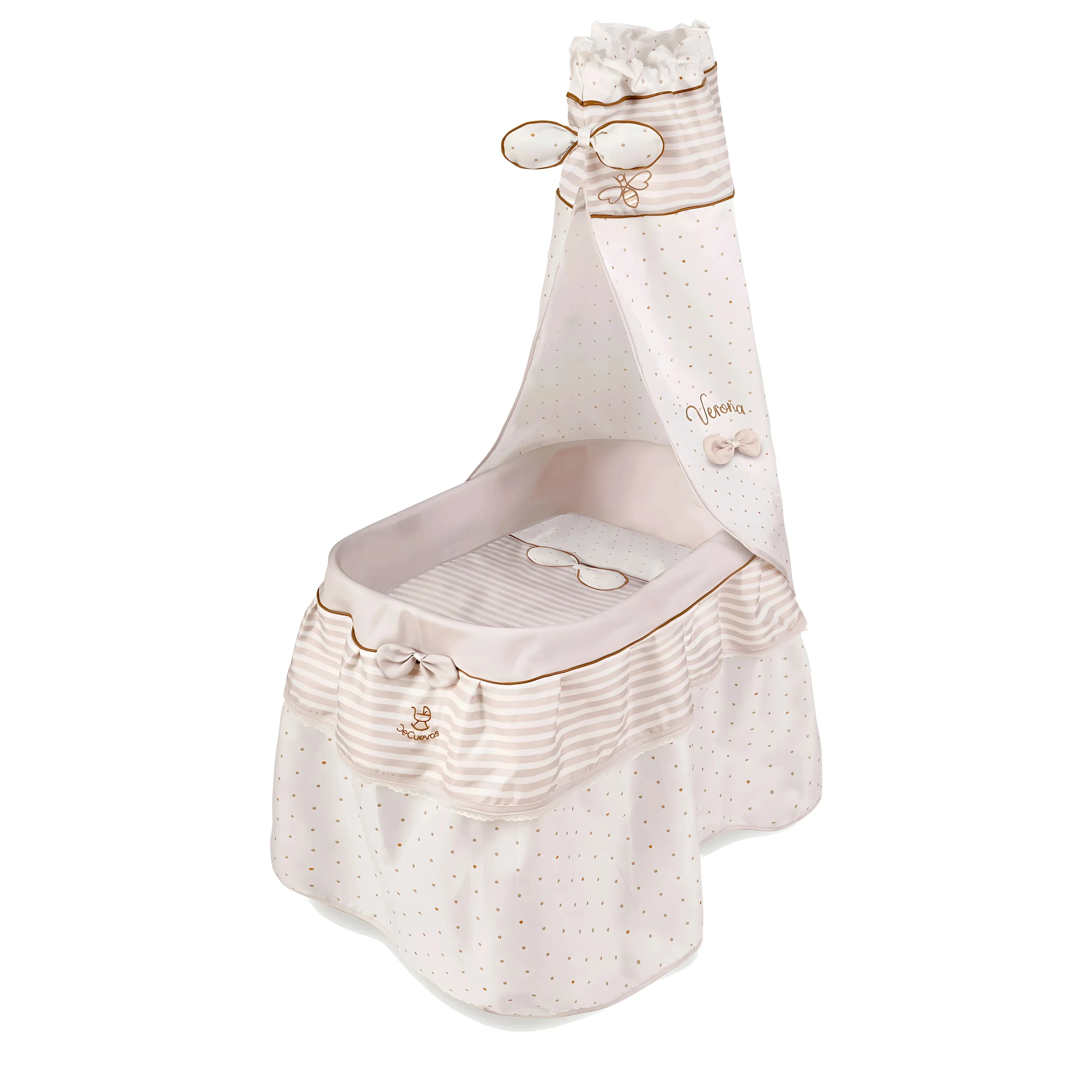 De Cuevas Dolls Moses Basket with Canopy