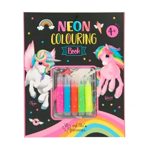 Depesche Ylvi Neon Colouring Book Set
