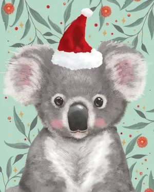 Diamond Art Christmas Koala 40cm X 50cm