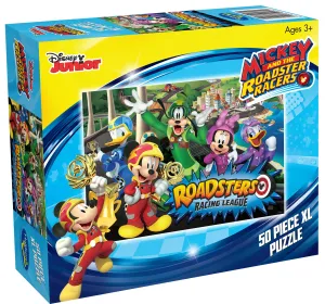 Disney Mickey Mouse And The Roadster Racers 50 Piece Xl Puzzle Roadsters Racing League
