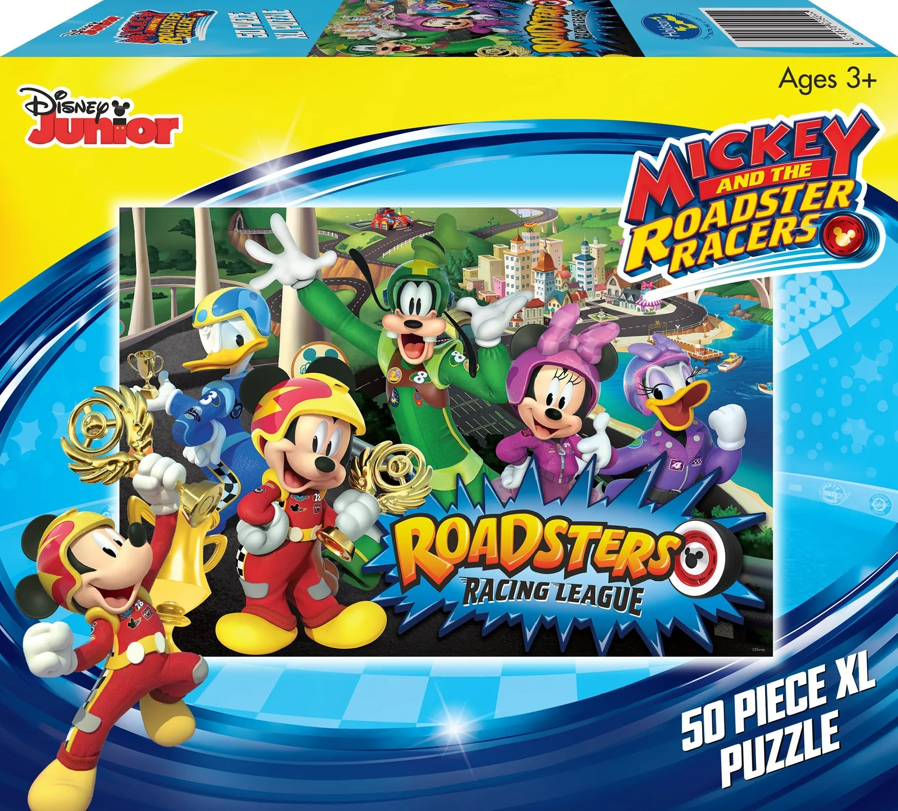 Disney Mickey Mouse And The Roadster Racers 50 Piece Xl Puzzle Roadsters Racing League