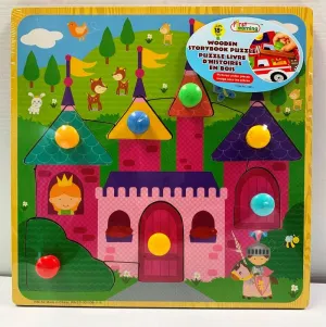 First Learning 6 Piece Wooden Storybook Puzzle Castle