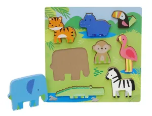 First Learning Wooden Chunky Puzzle Zoo Animals
