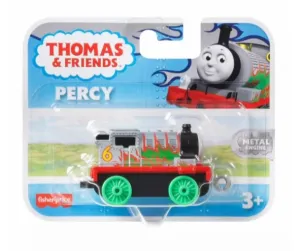 Fisher-Price Thomas & Friends Trackmaster Push Along Small Engine Percy Silver With Green Flames