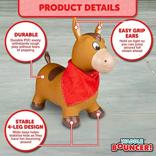 Flybar Waddle Bouncer! Ride On Bouncy Horse