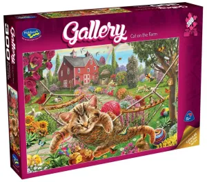 Gallery 300 Piece Puzzle Cat On The Farm