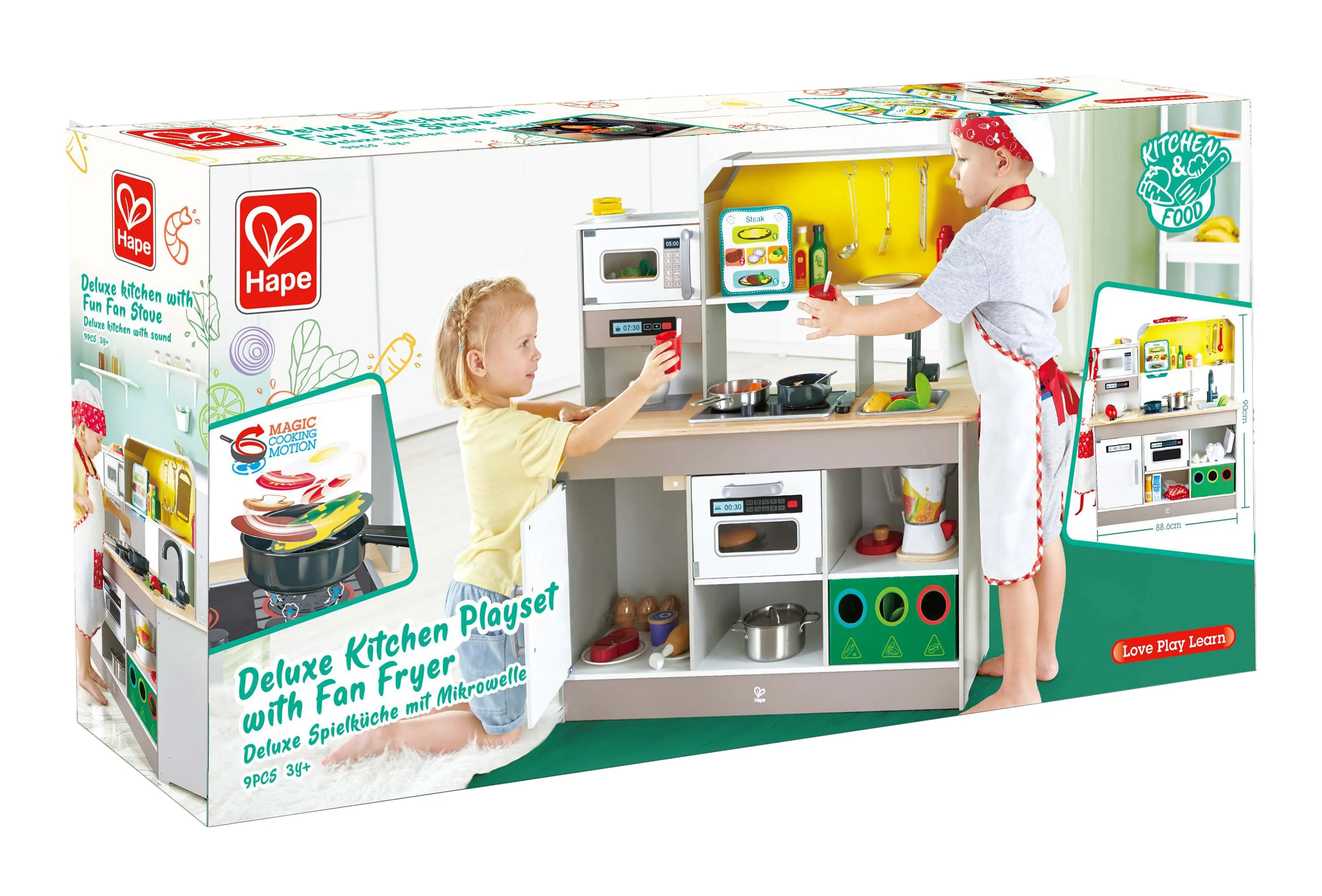 Hape Deluxe Kitchen Playset With Fan Fryer