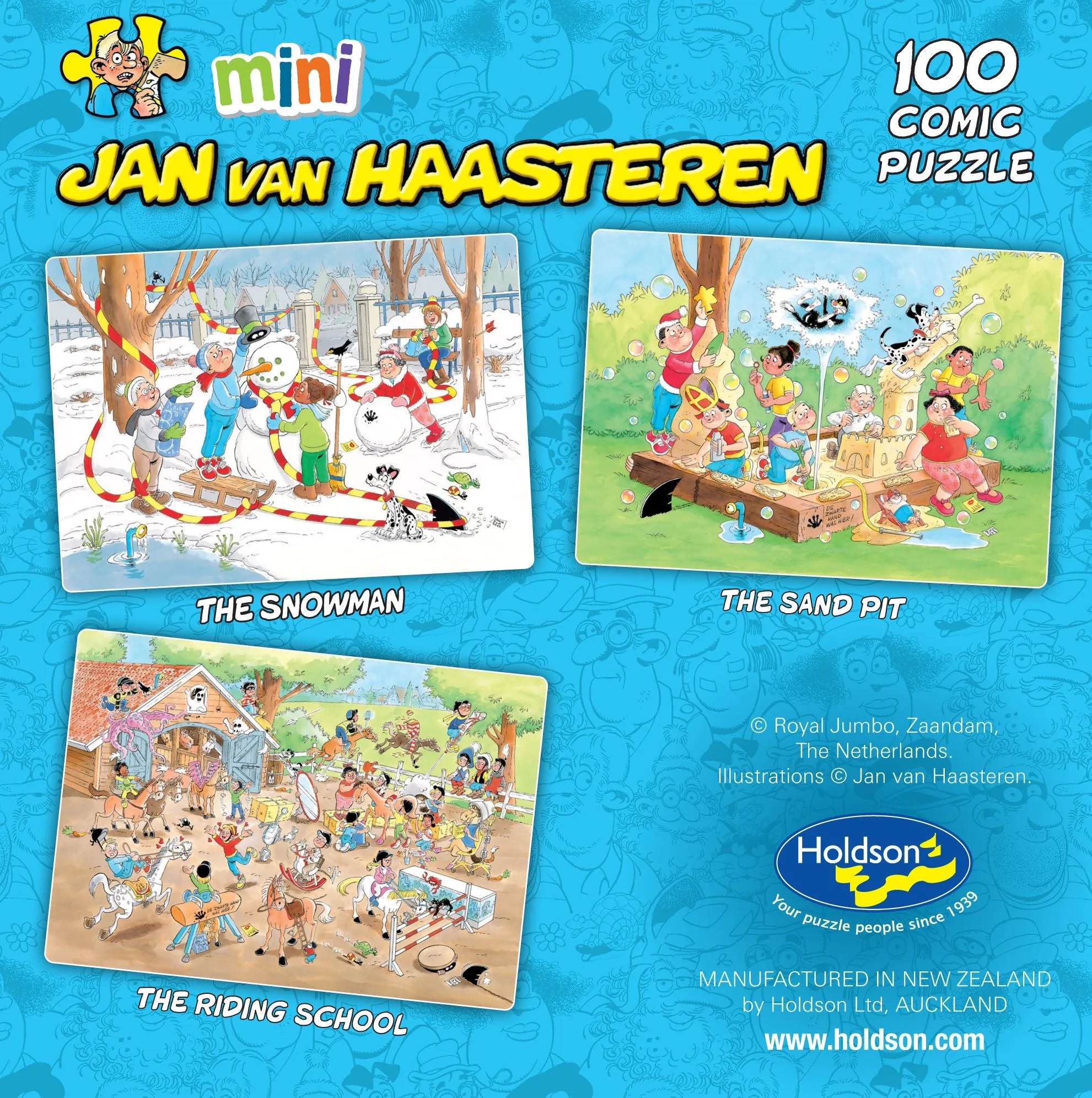 Holdson Mini Jan Van Haasteren The Riding School 100 Piece Comic Puzzle