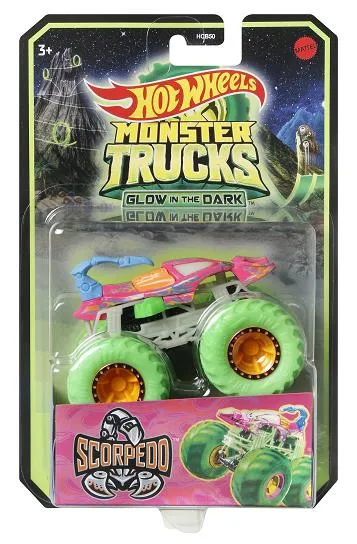 Hot Wheels 1:64 Glow In The Dark Monster Trucks Scorpedo
