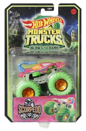 Hot Wheels 1:64 Glow In The Dark Monster Trucks Scorpedo