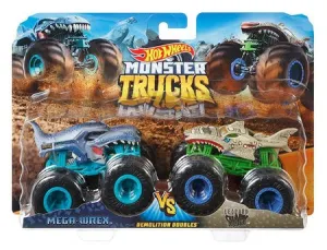 Hot Wheels 1:64 Monster Trucks Demolition Doubles MEGA-Wrex Vs Leopard Shark