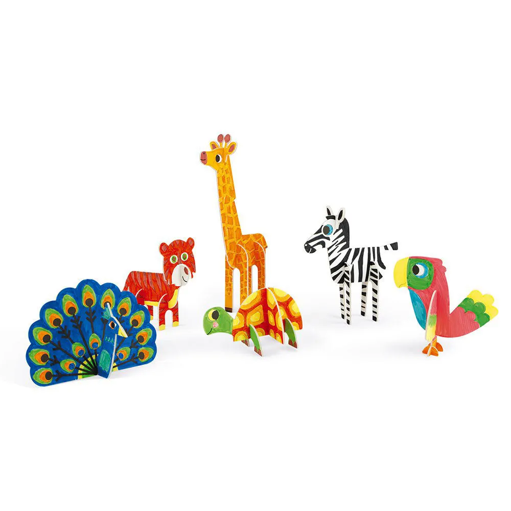 Janod 3D Animals To Color