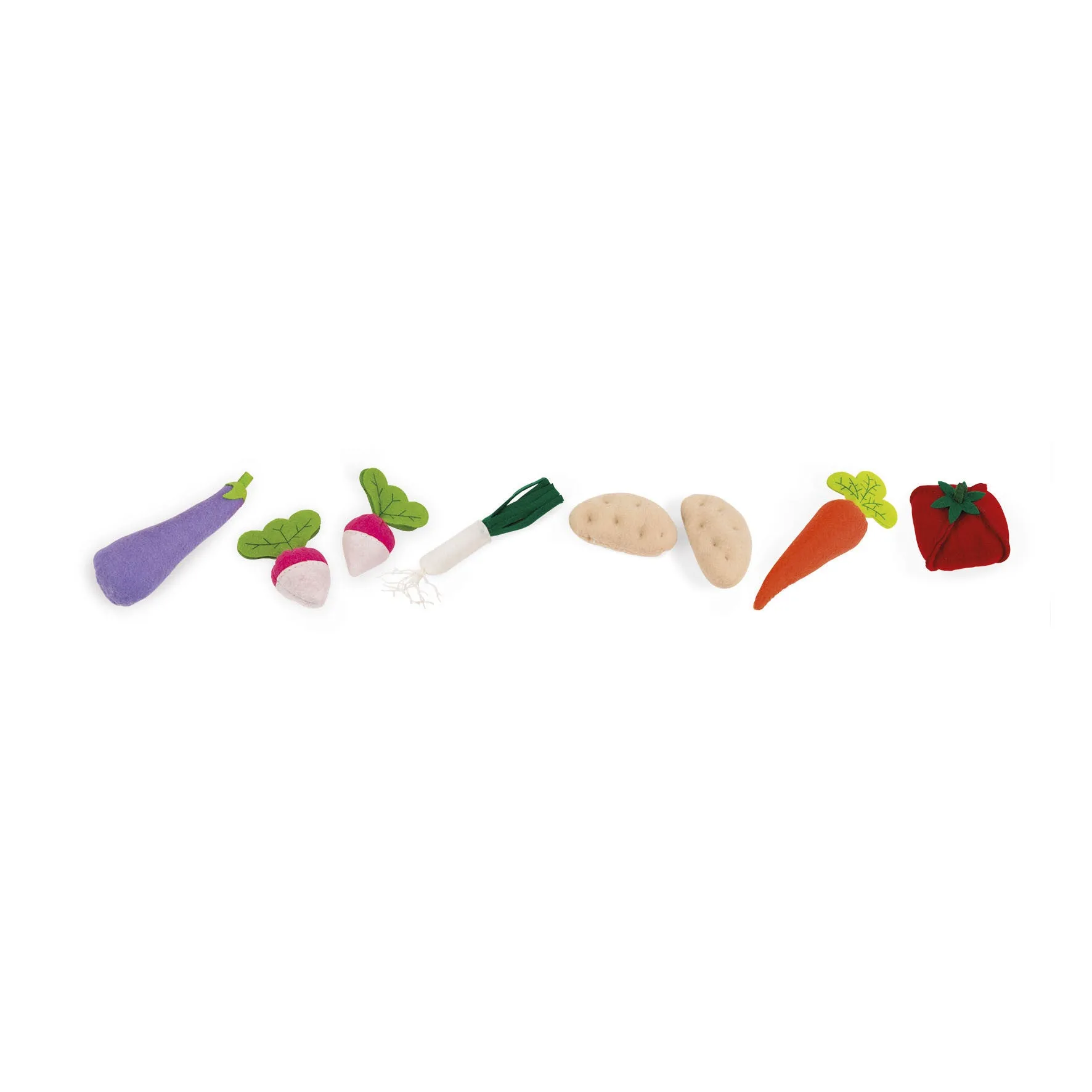Janod Fabric Basket with 8 Vegetables