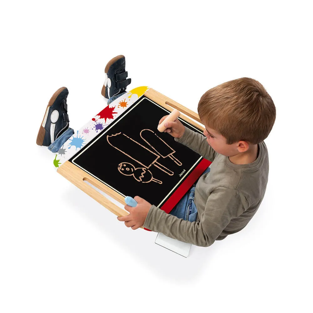 Janod Splash White and Blackboard Table