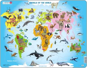 Larsen Animals Of The World Frame Tray Puzzle