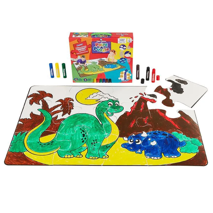 Little Brian Dinosaur World Paint Sticks Paint-A-Puzzle